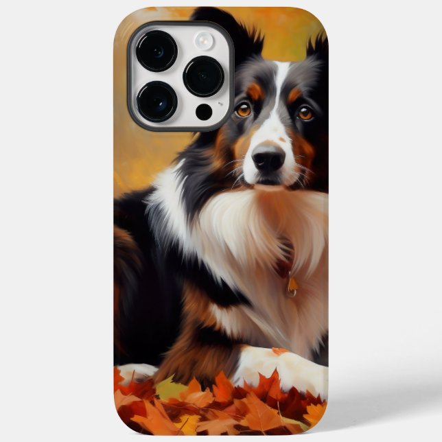 Border Collie  in Autumn Leaves Fall Inspire  Case-Mate iPhone Case (Back)