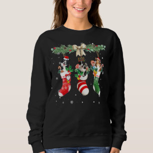 Border Collie In Christmas Socks Border Collie Xma Sweatshirt