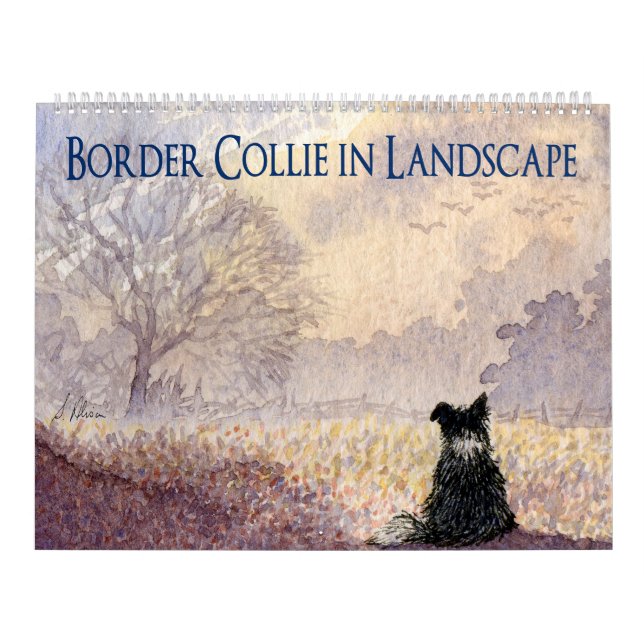 Border Collie in Landscape Calendar (Cover)