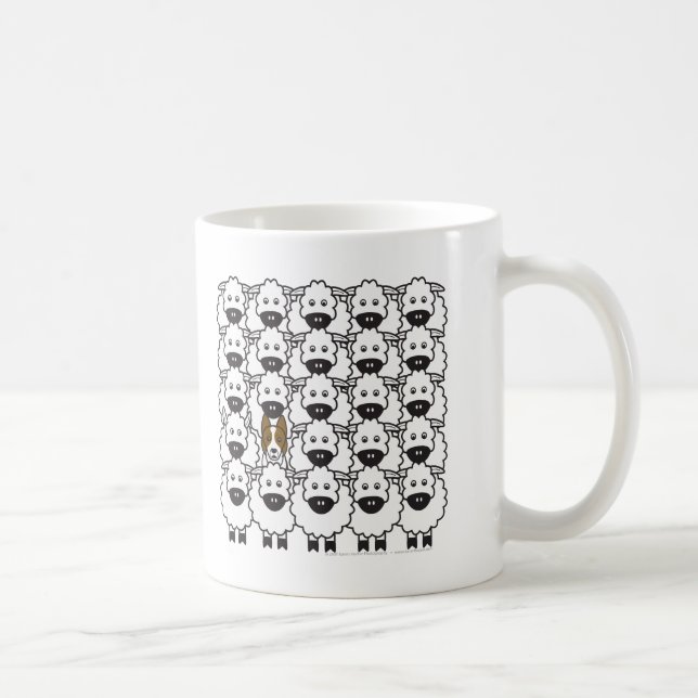 Border Collie in the Sheep Coffee Mug (Right)