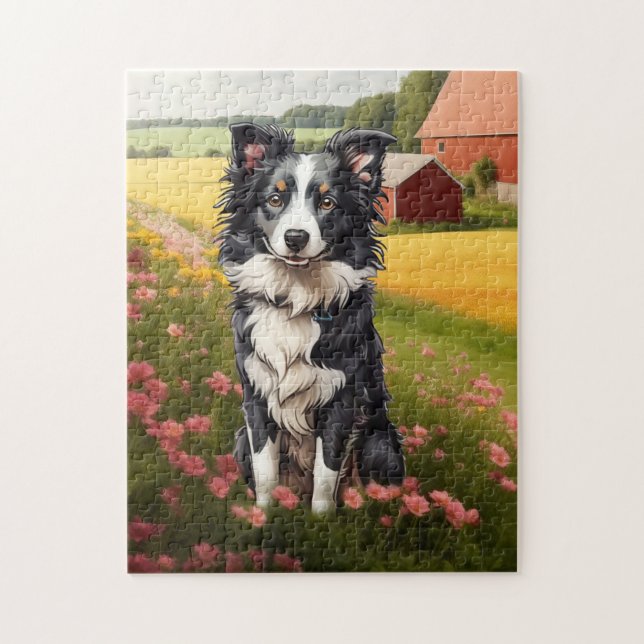 Border Collie Jigsaw Puzzle (Vertical)