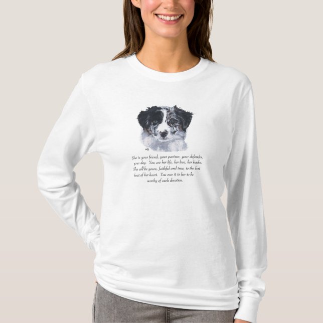 Border Collie Keepsakes T-Shirt (Front)