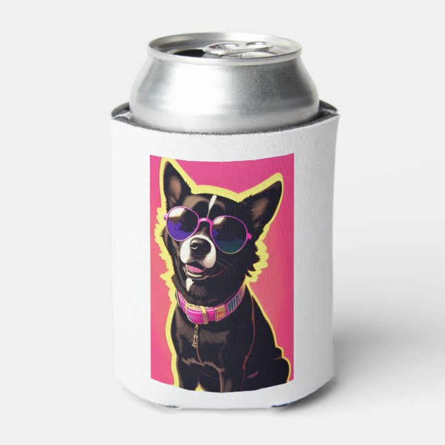 Border collie lady can cooler (Can Front)