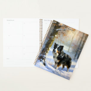Border Collie Let It Snow Christmas Planner
