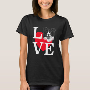 Border Collie Love Cute heart Border Collie T-Shirt