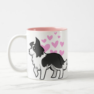 Border Collie Love Two-Tone Coffee Mug