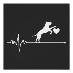 Border Collie Lover Mum Gifts Heartbeat Mother's D Poster