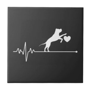 Border Collie Lover Mum Gifts Heartbeat Mother's D Tile