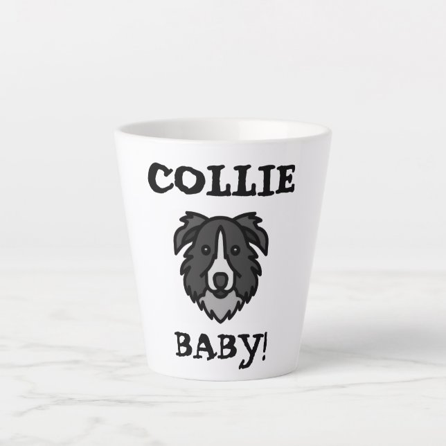 Border Collie Lover Pride Cute Dog Design Latte Mug (Front)