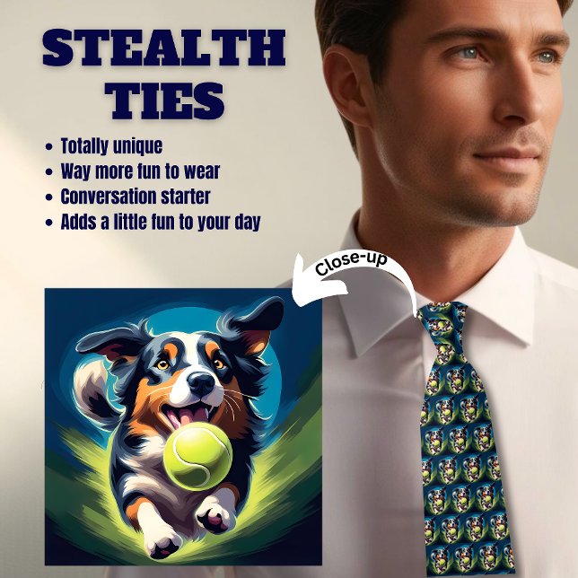 Border Collie Lover's Stealth Neck Tie (Creator Uploaded)