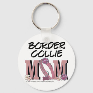 Border Collie MOM Key Ring