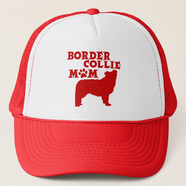 BORDER COLLIE MOM TRUCKER HAT (Front)