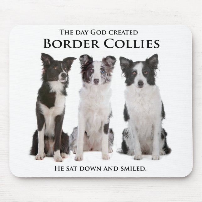 Border Collie Mouse Pad (Front)