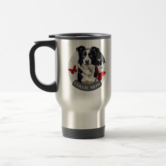 Border Collie Mum Mug – Dog Lover Coffee Gift Cup (Left)