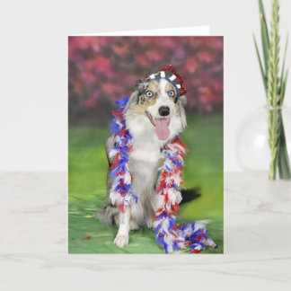 Border Collie Notecard~Memorial Day Card