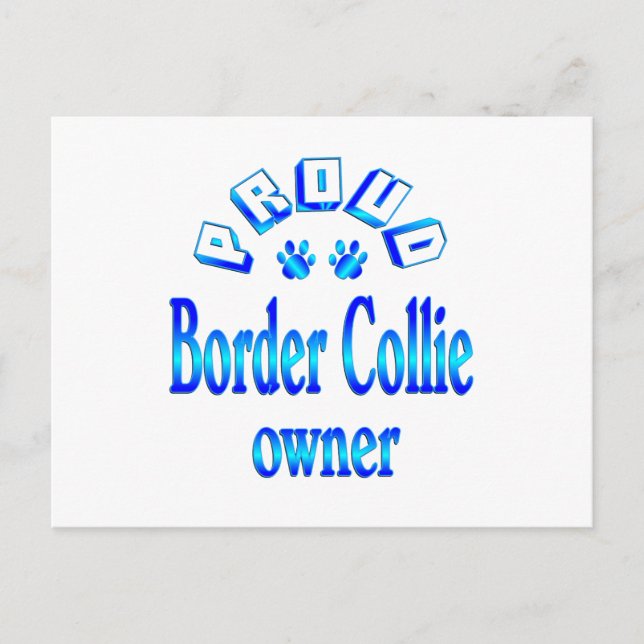 Border Collie Owner Postcard (Front)