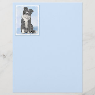 Border Collie Painting - Cute Original Dog Art