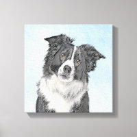 Border Collie Painting - Cute Original Dog Art