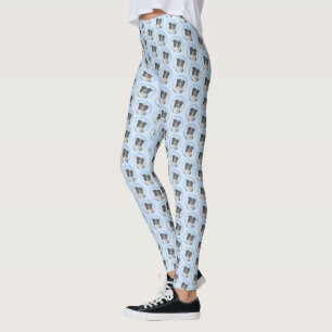 Border Collie Painting - Cute Original Dog Art Leggings