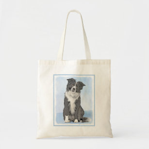 Border Collie Painting - Cute Original Dog Art Tote Bag