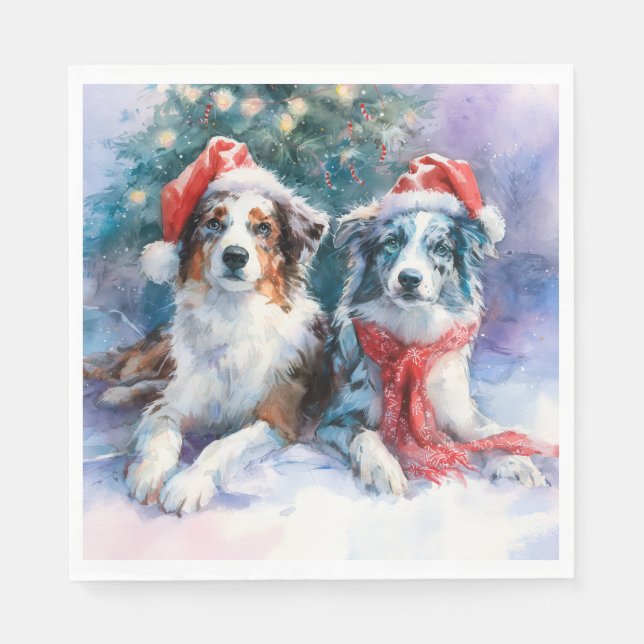 Border Collie Paper Napkin (Front)
