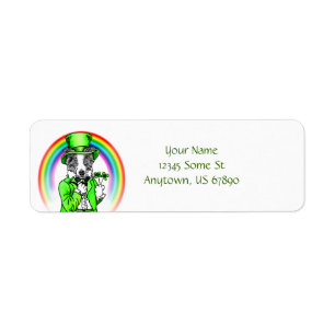 Border Collie Patrick's Day Labels