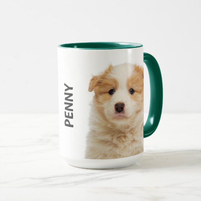 Border Collie Personalised  Mug (Front Right)