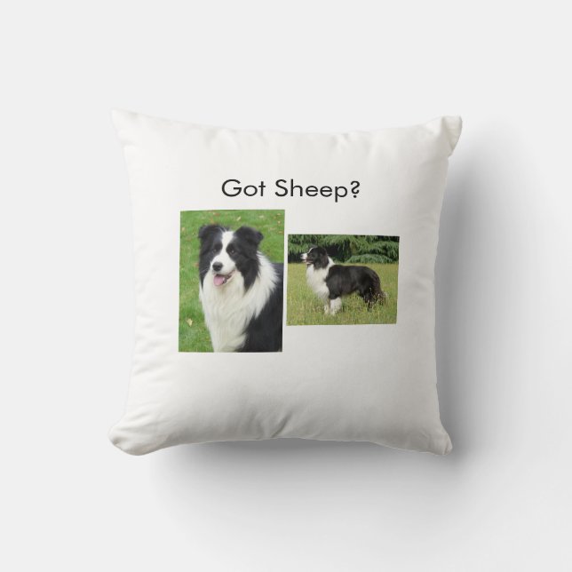 Border Collie Pillow (Front)