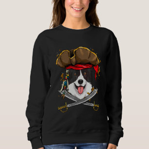 Border Collie Pirate Kids Dog Pirate Pumpkin Hall Sweatshirt