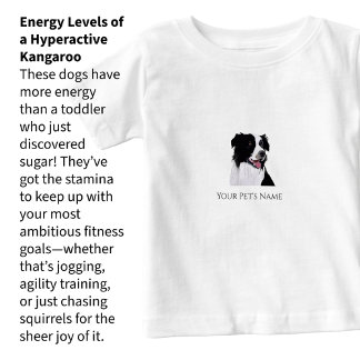 Border Collie Portrait Digital Painting Baby T-Shirt