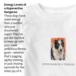 Border Collie Portrait Digital Painting Baby T-Shirt