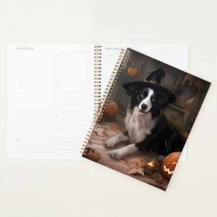 Border Collie Pumpkins Halloween Scary  Planner