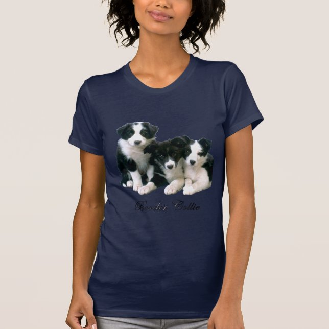 Border Collie Puppies T-Shirt (Front)