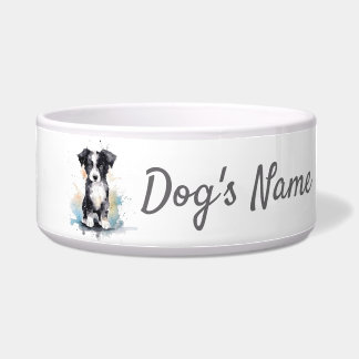 Border Collie puppy Ceramic Pet Bowl