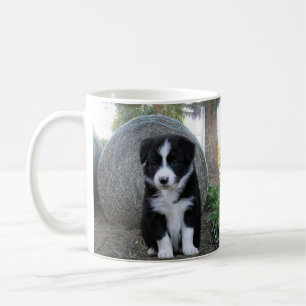 Border Collie Puppy Farm Life, Coffee Mug