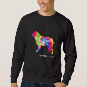 Border Collie Puppy Pet Dog Owner Hippy Tie Dye Sweatshirt