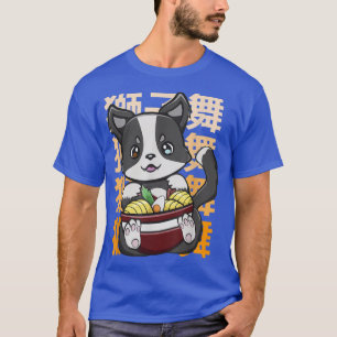 Border Collie Ramen I Love Ramen Japanese Noodles  T-Shirt
