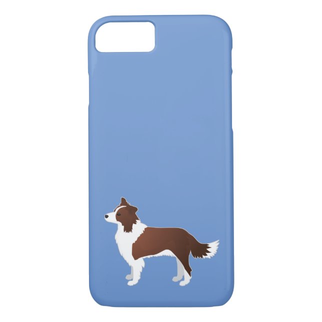 Border Collie Red Dog Breed Side View Silhouette Case-Mate iPhone Case (Back)