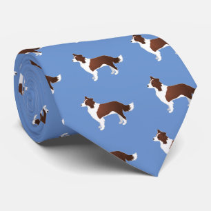 Border Collie Red Dog Breed Side View Silhouette Tie