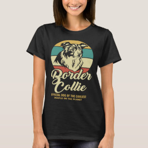 Border Collie Retro Dog For Men Women T-Shirt