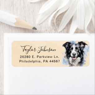 Border Collie Return Address Label