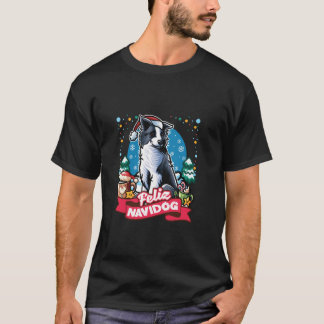 Border Collie Santa Claus Coffee Mug Merry Christm T-Shirt