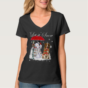 Border Collie Santa Dog Christmas Snowman Xmas Paj T-Shirt