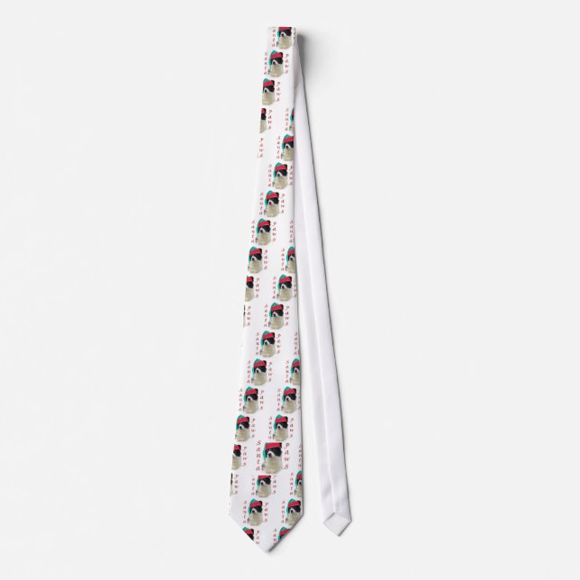 Border Collie Santa Paws Tie (Front)