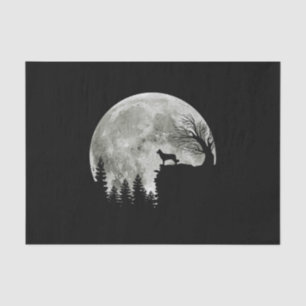 Border Collie silhouette On Mountain Halloween Dog Tissue Paper