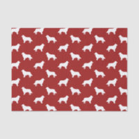 Border Collie Silhouettes Pattern Red
