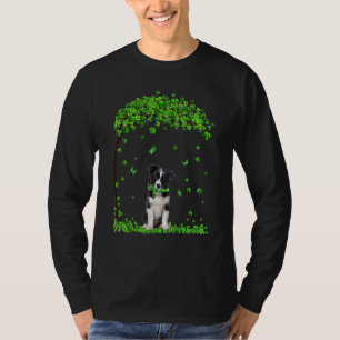 Border Collie St Patricks Day Irish Shamrock Dog T-Shirt