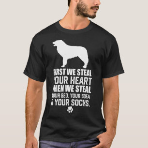 Border Collie Steal Your Heart Steal Your Bed sofa T-Shirt
