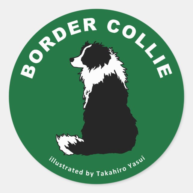 Border Collie Sticker (Front)