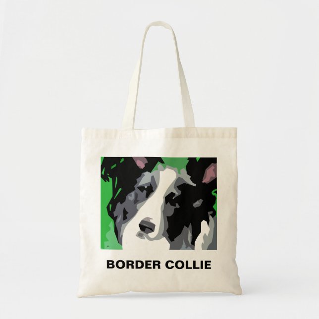 Border Collie Tote Bags (Front)